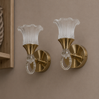 GB DUAL FLORAL WALL LIGHT