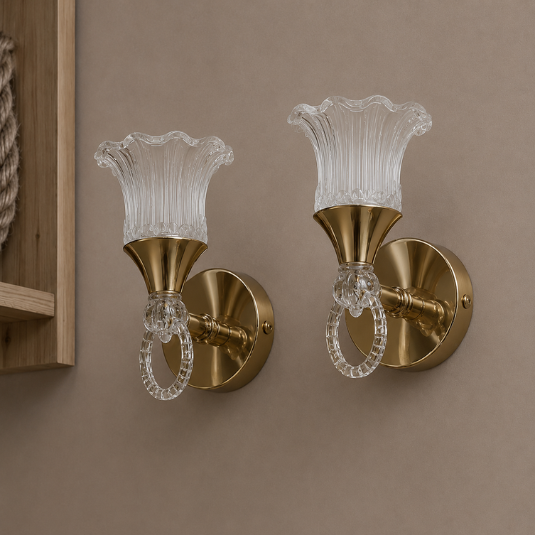 GB DUAL FLORAL WALL LIGHT
