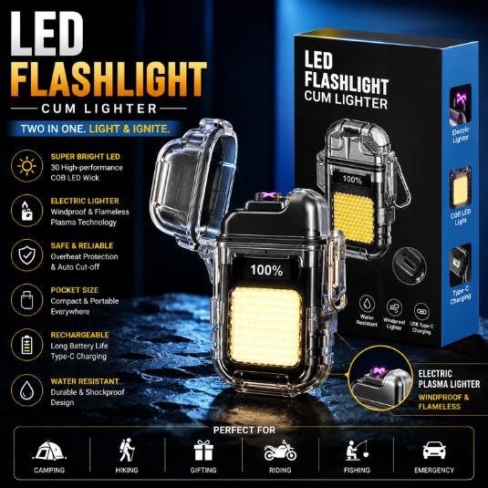 LED Flash Light Cum Lighter