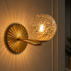 GB GLASS GLOBE WALL LIGHT