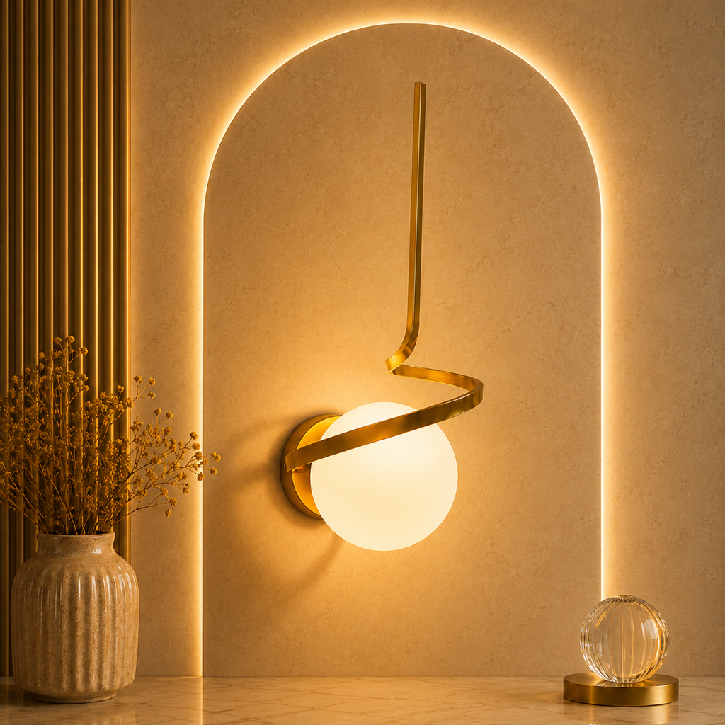GB AURAVINE SPIRAL WALL LIGHT