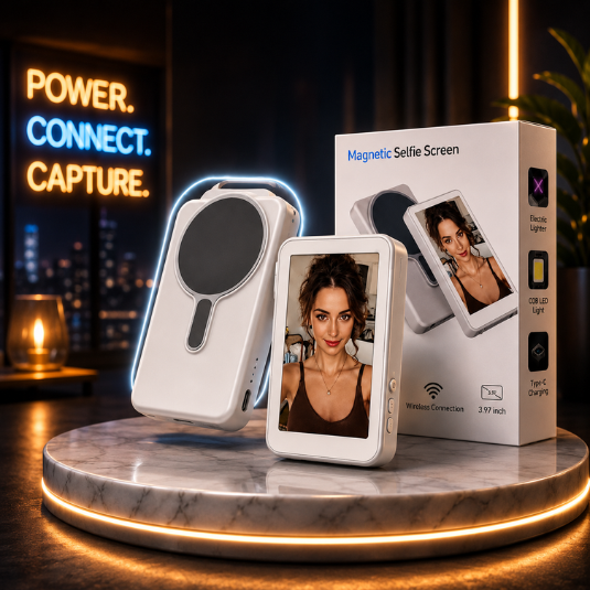MAGNETIC SELFIE SCREEN POWER BANK