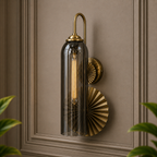 Modern Amber Glass Wall Light