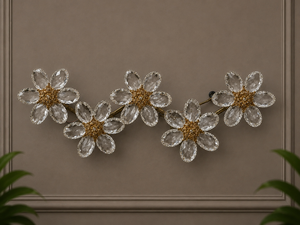 GB CRYSTAL FLORAL WALL LIGHT