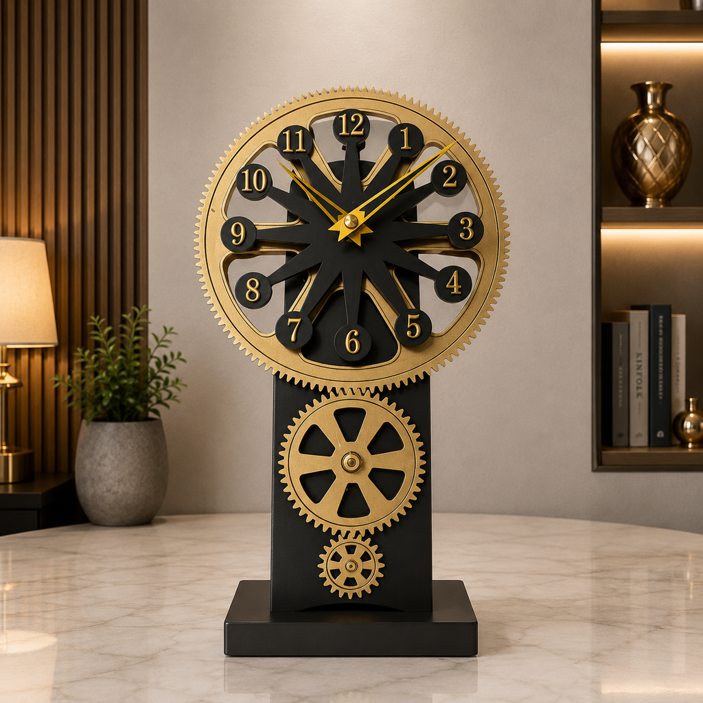 MOVING MACHINE TABLE CLOCK
