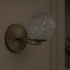 GB GLASS GLOBE WALL LIGHT