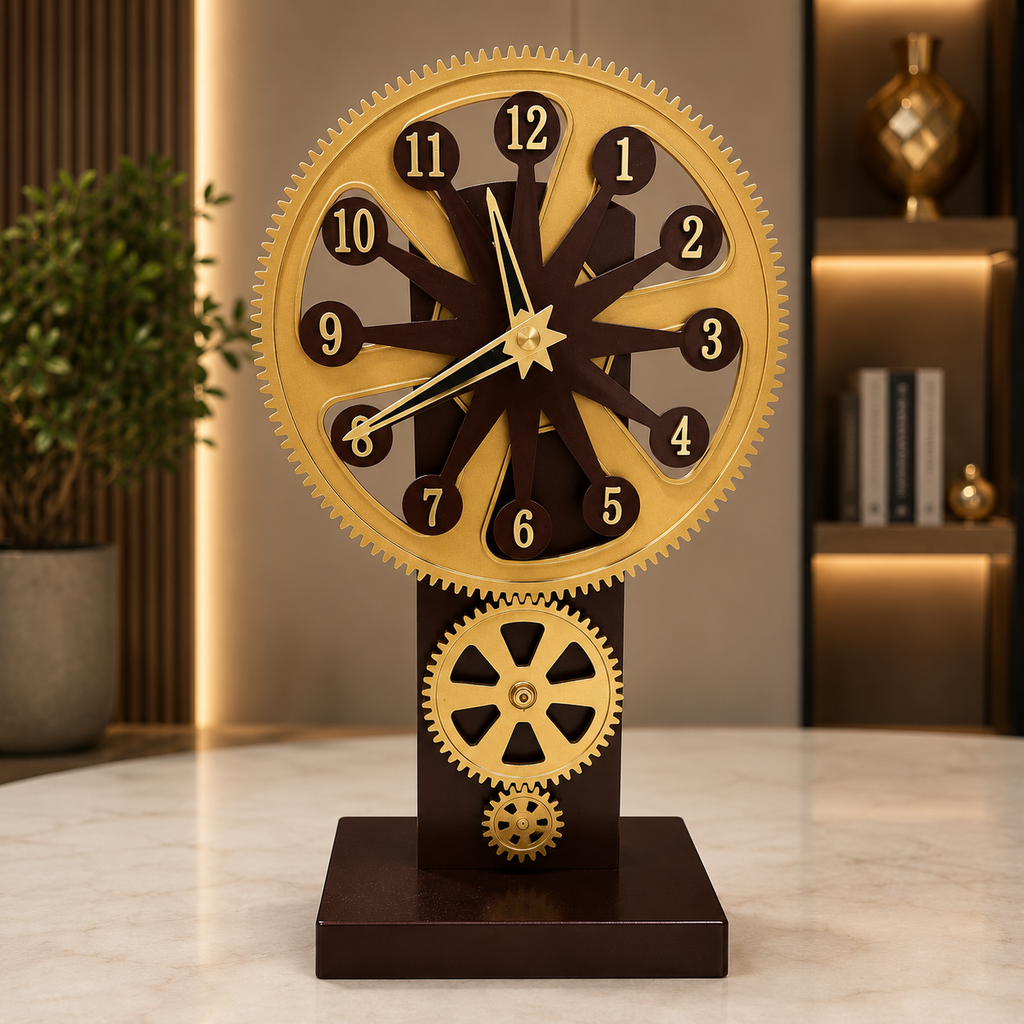 MOVING MACHINE TABLE CLOCK